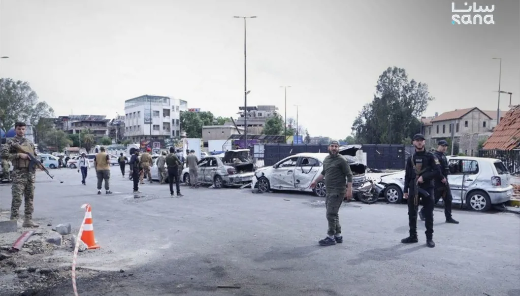 مقتل جندي بانفجار عبوة ناسفة خارج مركز إدارة الأسلحة في دمشق (فيديو - صور)