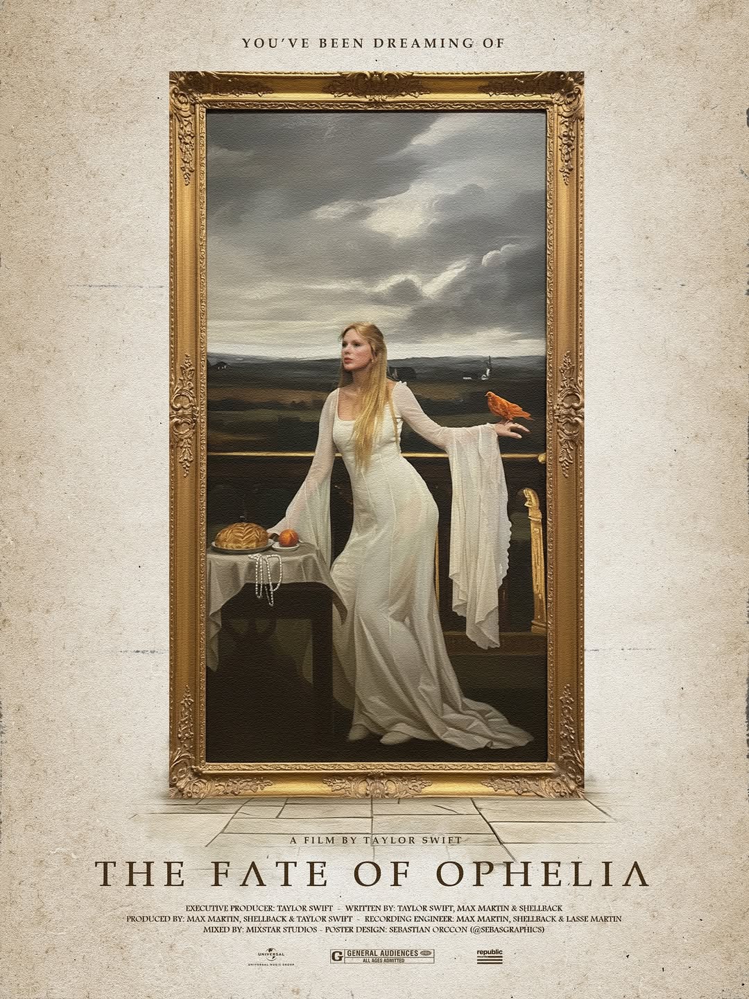 بوستر أغنية The Fate of Ophelia لتايلور سويفت. (إنستغرام)