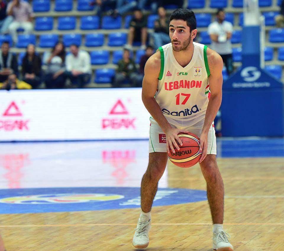 لاعب منتخب لبنان لكرة السلة جاد خليل. (وكالات)
