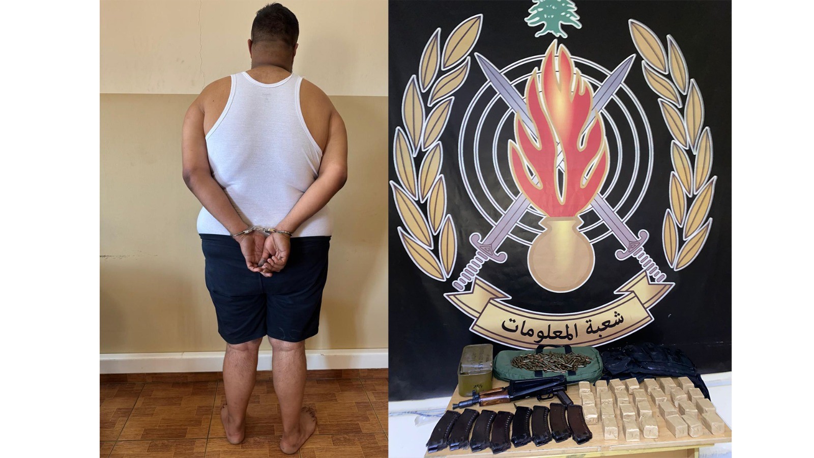 صورة للموقوف (قوى الأمن).