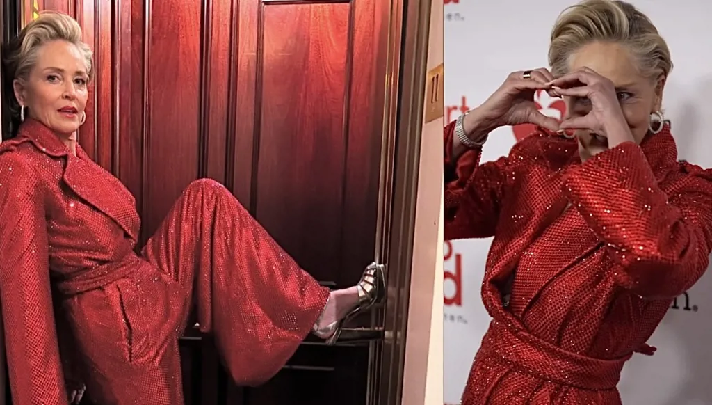 شارون ستون أسطورة ببريق هوليوودي من تصميم نيكولا جبران (صور وفيديو)