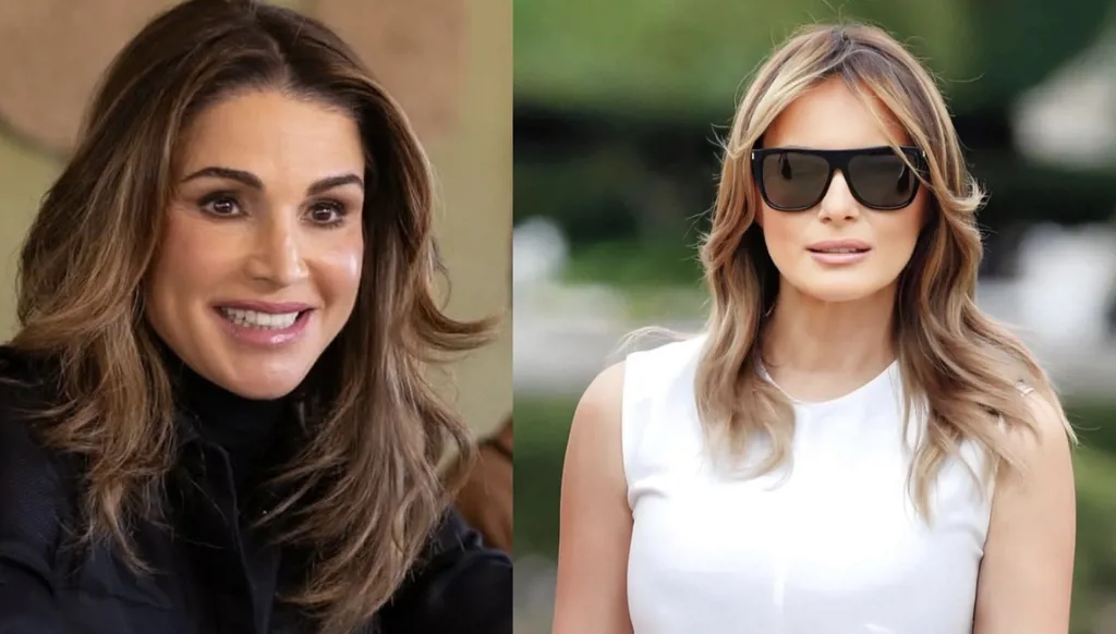 الملكة رانيا وميلانيا ترامب أكثر نساء العالم أناقة في لقائهما الثالث