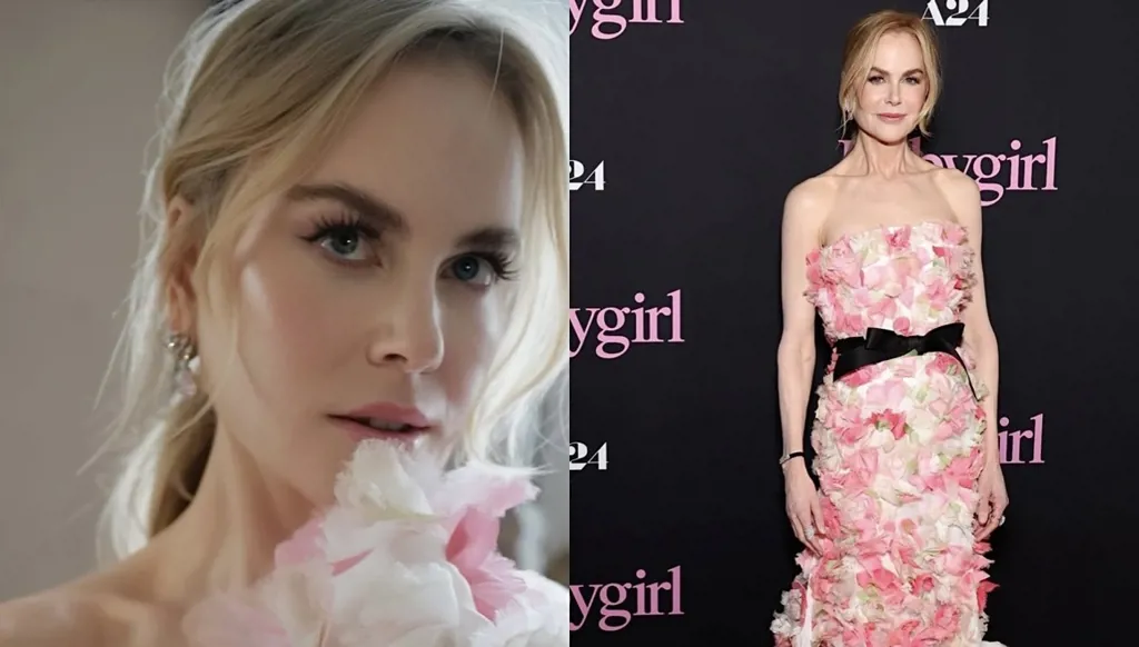 نيكول كيدمان تتبنّى موضة الأزهار الرومانسيّة بتصميم مبهر من بالنسياغا