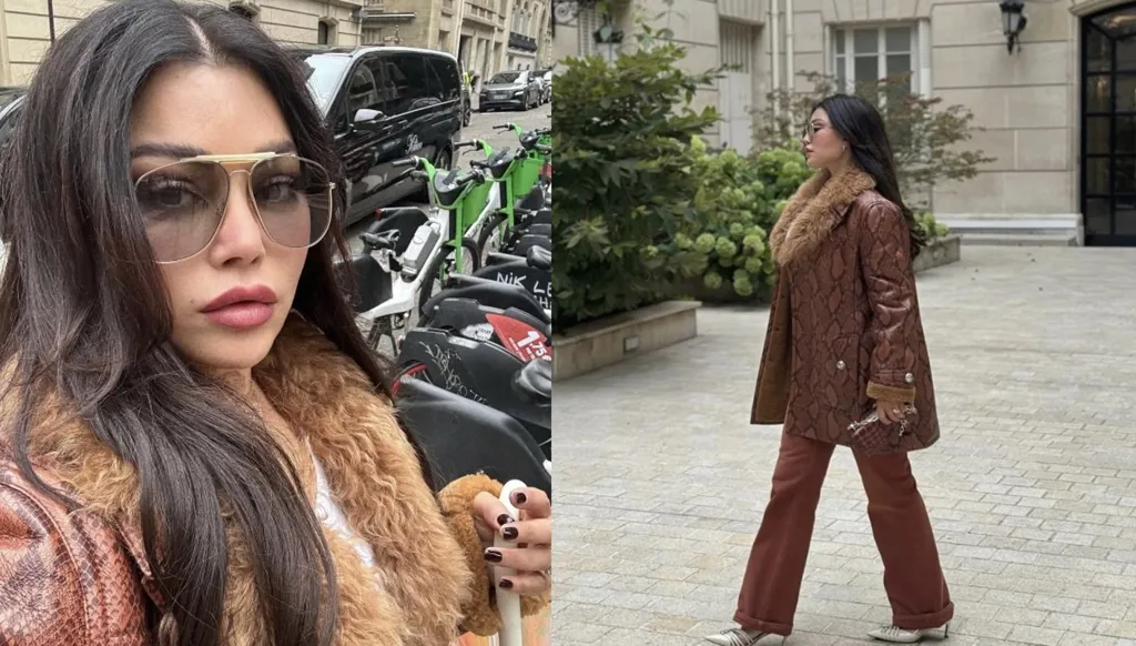 هيفاء وهبي بموضة جلد الأفعى والتمساح من آخر صيحات الشتاء