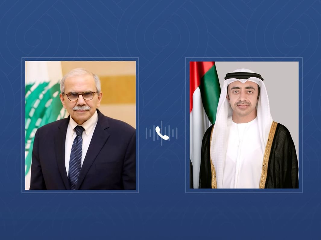 وزير خارجية الامارات ونواف سلام