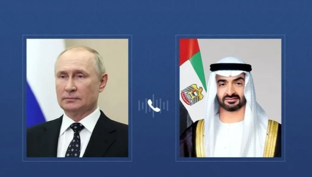 رئيسا الإمارات وروسيا: لضرورة الوقف الفوري للأعمال العسكرية المتصاعدة