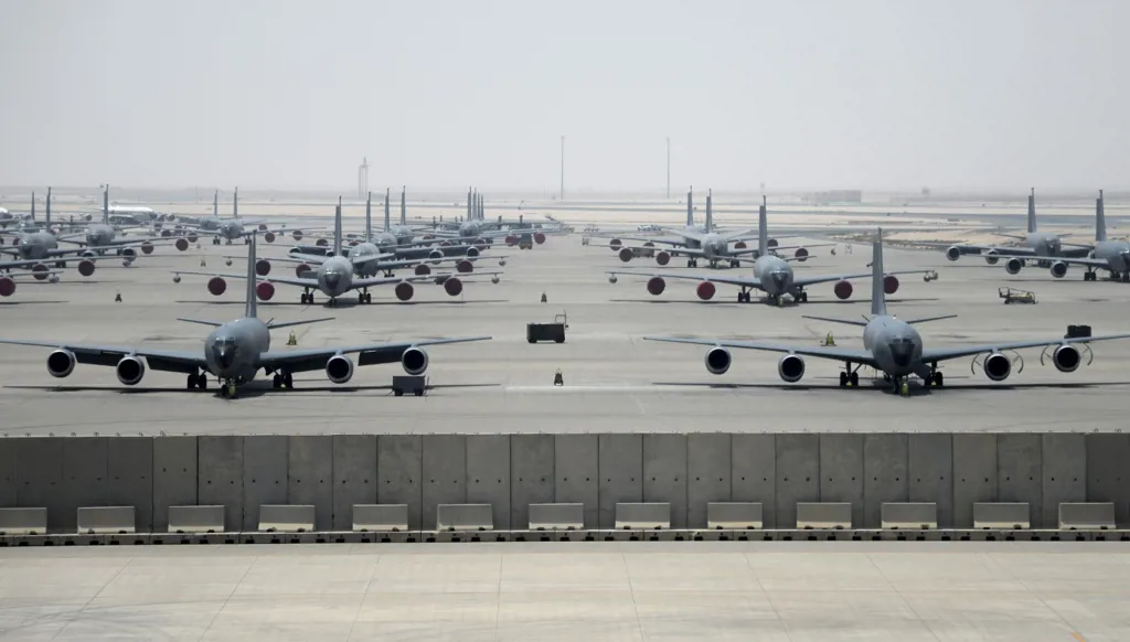 طائرات في قاعدة العديد. (إعلام أميركي)