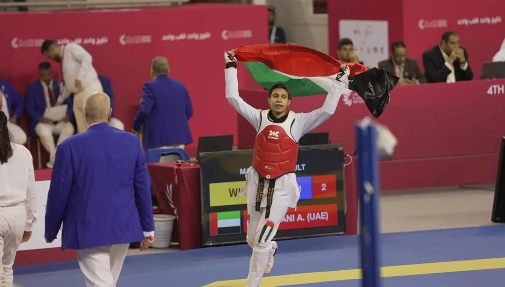الإمارات تحقق ذهبية وبرونزية في التايكواندو ضمن دورة الألعاب الخليجية بالدوحة