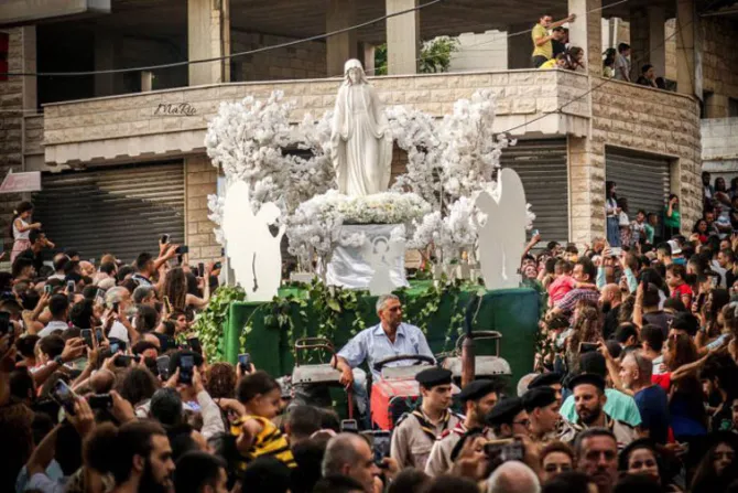 إحياء عيد انتقال السيدة العذراء في بلدة مرمريتا (مواقع التواصل)