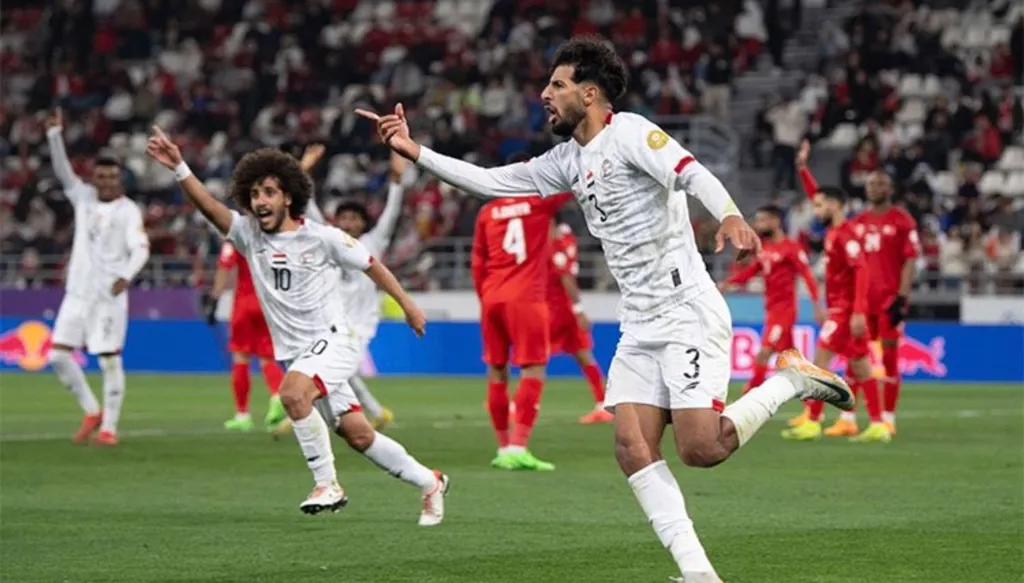 احتفال اليمن في الفوز التاريخي على البحرين (إكس)
