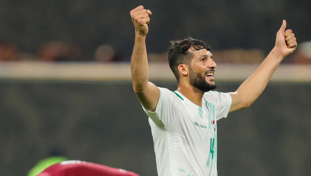مدافع العراق سعد ناطق يعد الجماهير بأداء قتالي يليق بحلم التأهل إلى كأس العالم