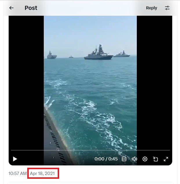 لقطة من الفيديو المنشور في حساب mahmouedgamal44@ في اكس، في 18 نيسان 2021