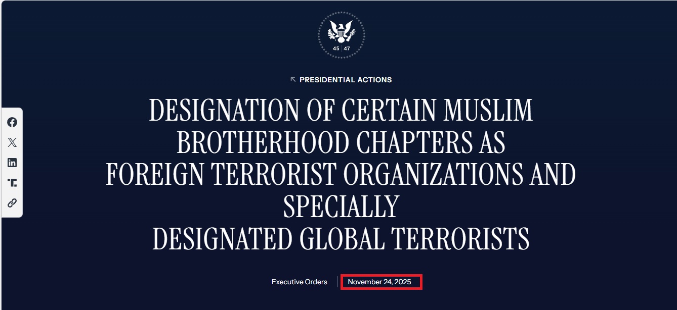 بيان البيت الابيض (24 تشرين الثاني 2025)