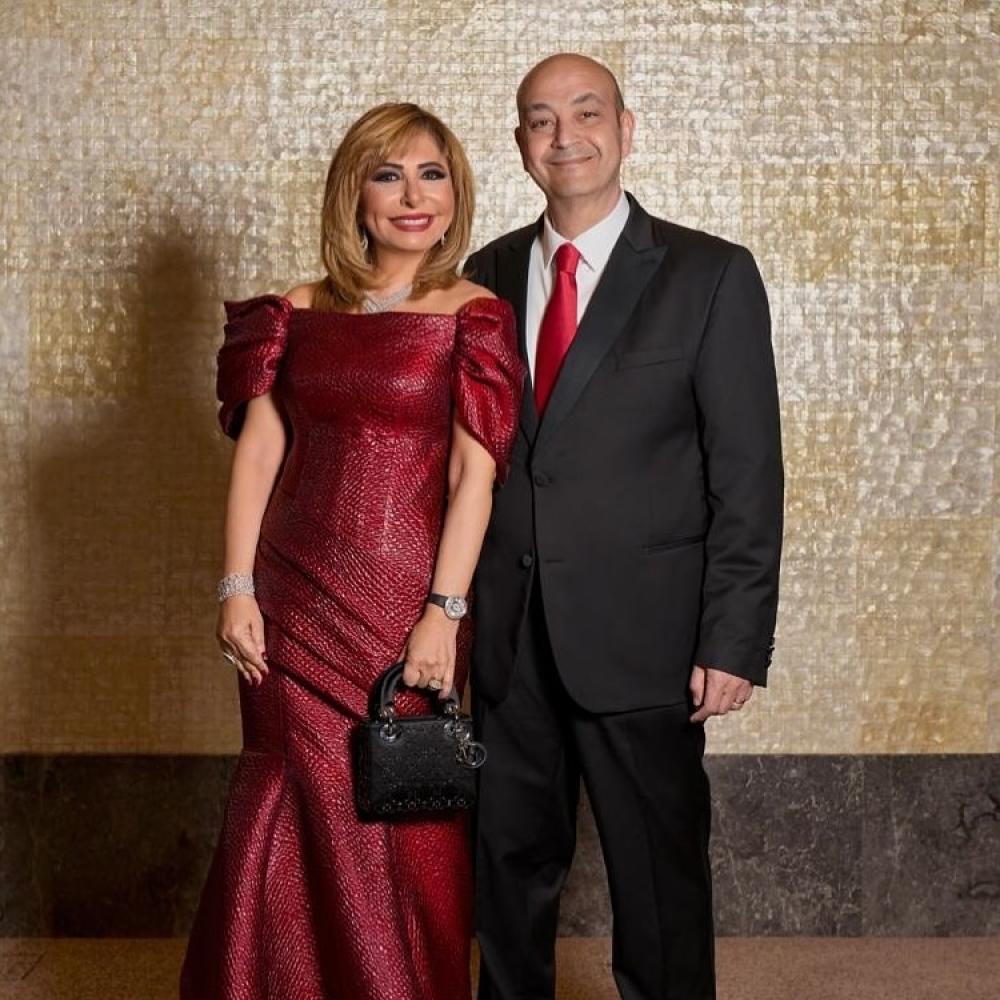 عمرو أديب ولميس الحديدي (سوشيال ميديا)