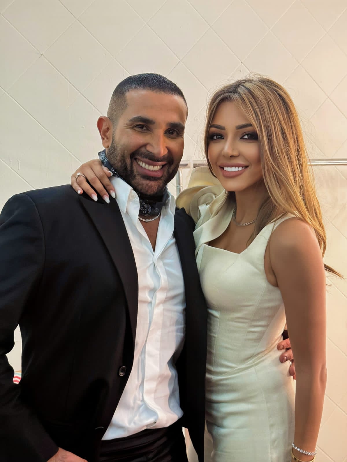 أحمد سعد وعلياء بسيوني (سوشيال ميديا)