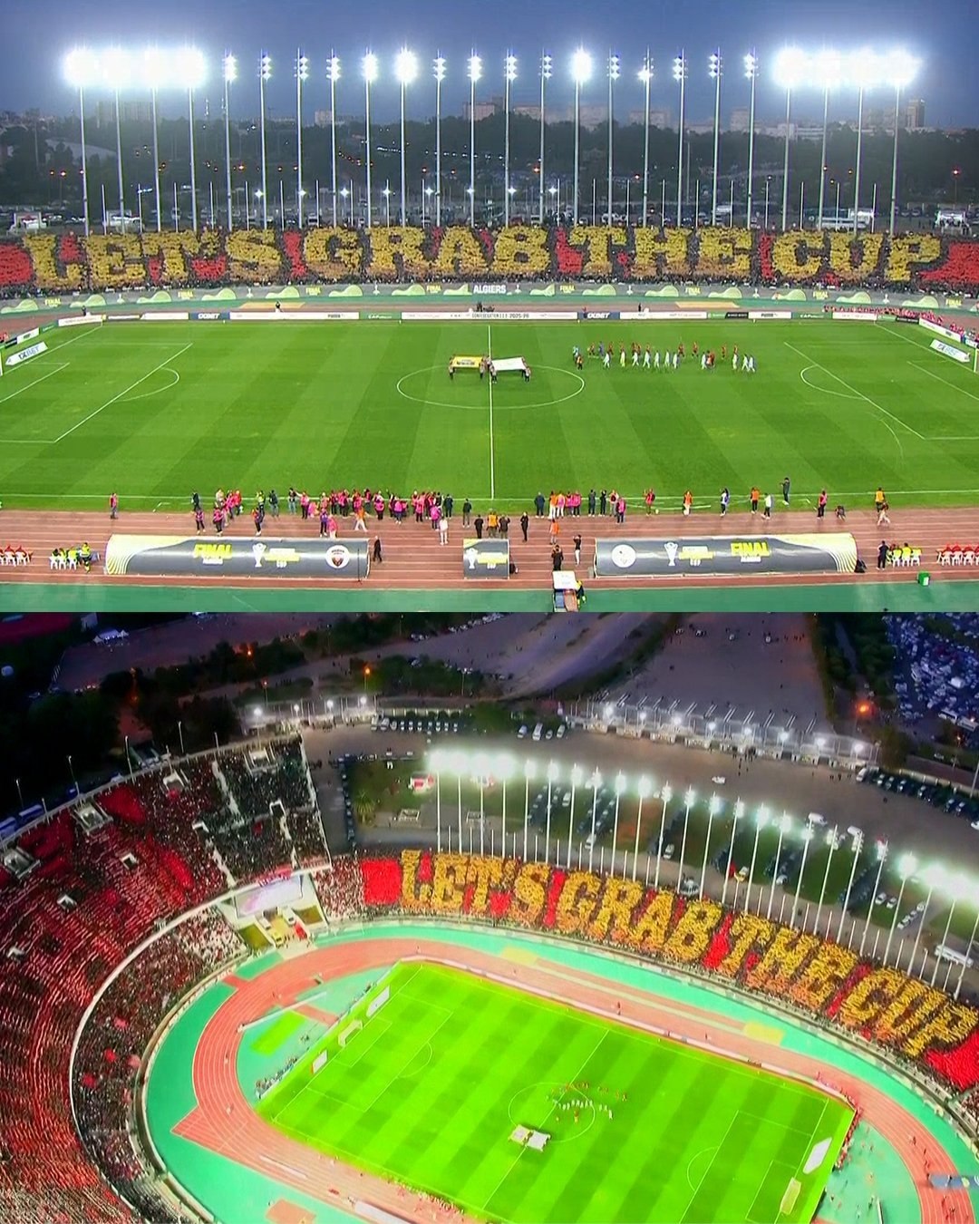 تيفو جماهير اتحاد العاصمة أمام الزمالك في ذهاب نهائي كأس الكونفدرالية
