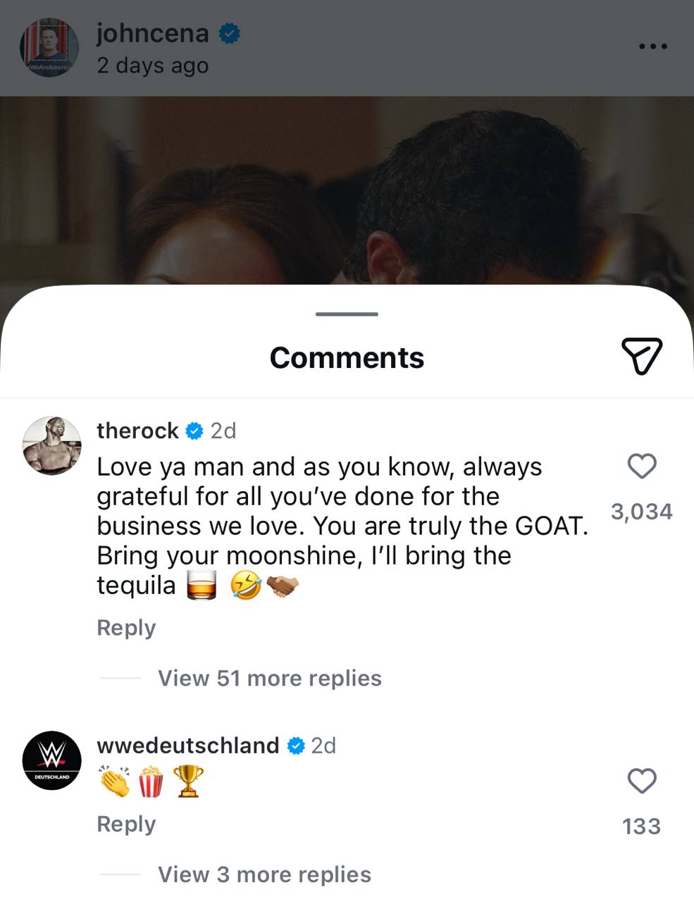 تعليق ذا روك.