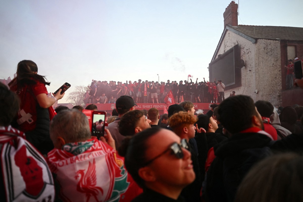 جمهور ليفربول. (أ ف ب)