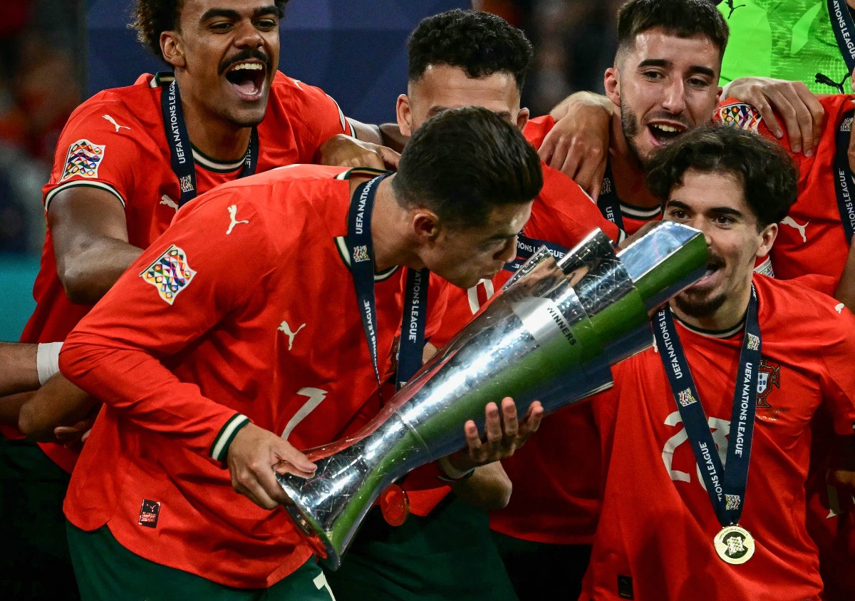 من تتويج البرتغال. (أ ف ب) 