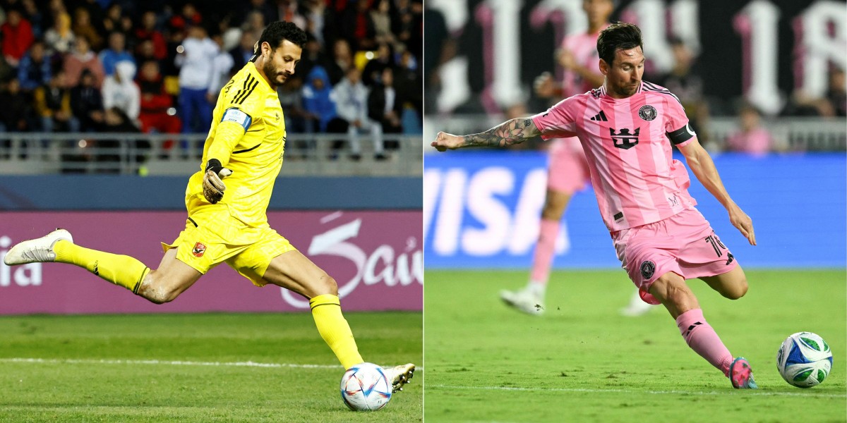 ميسي والشناوي. (أ ف  ب) 