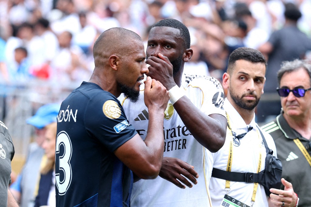 من المباراة. (أ ف ب) 