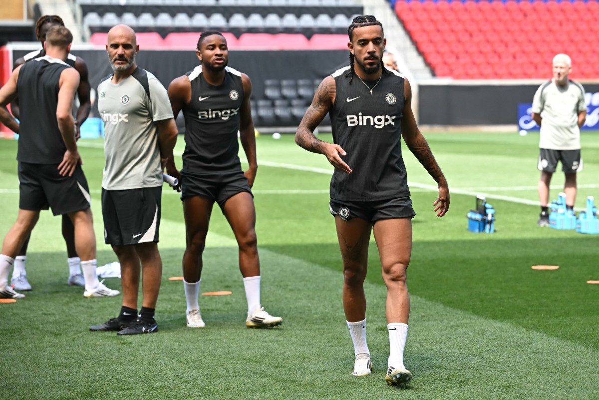 من تدريبات تشيلسي. (أ ف ب) 