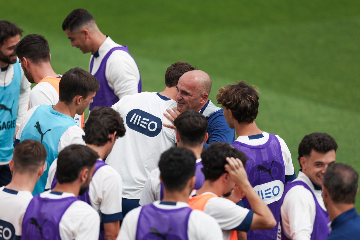 من تدريبات البرتغال. (أ ف ب) 