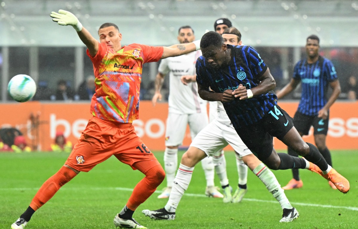 من مباراة سابقة لإنتر. (أ ف ب) 