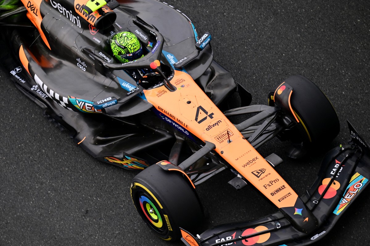 سائق ماكلارين البريطاني لاندو نوريس. (أ ف ب) 