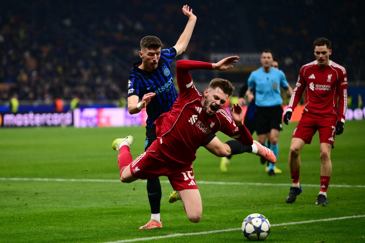 من مباراة ليفربول وإنتر. (أ ف ب)