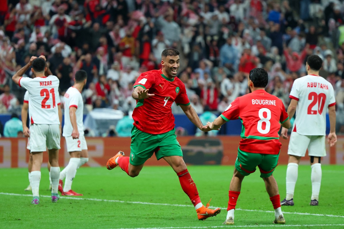 من المباراة النهائية لكأس العرب 2025. (أ ف ب)