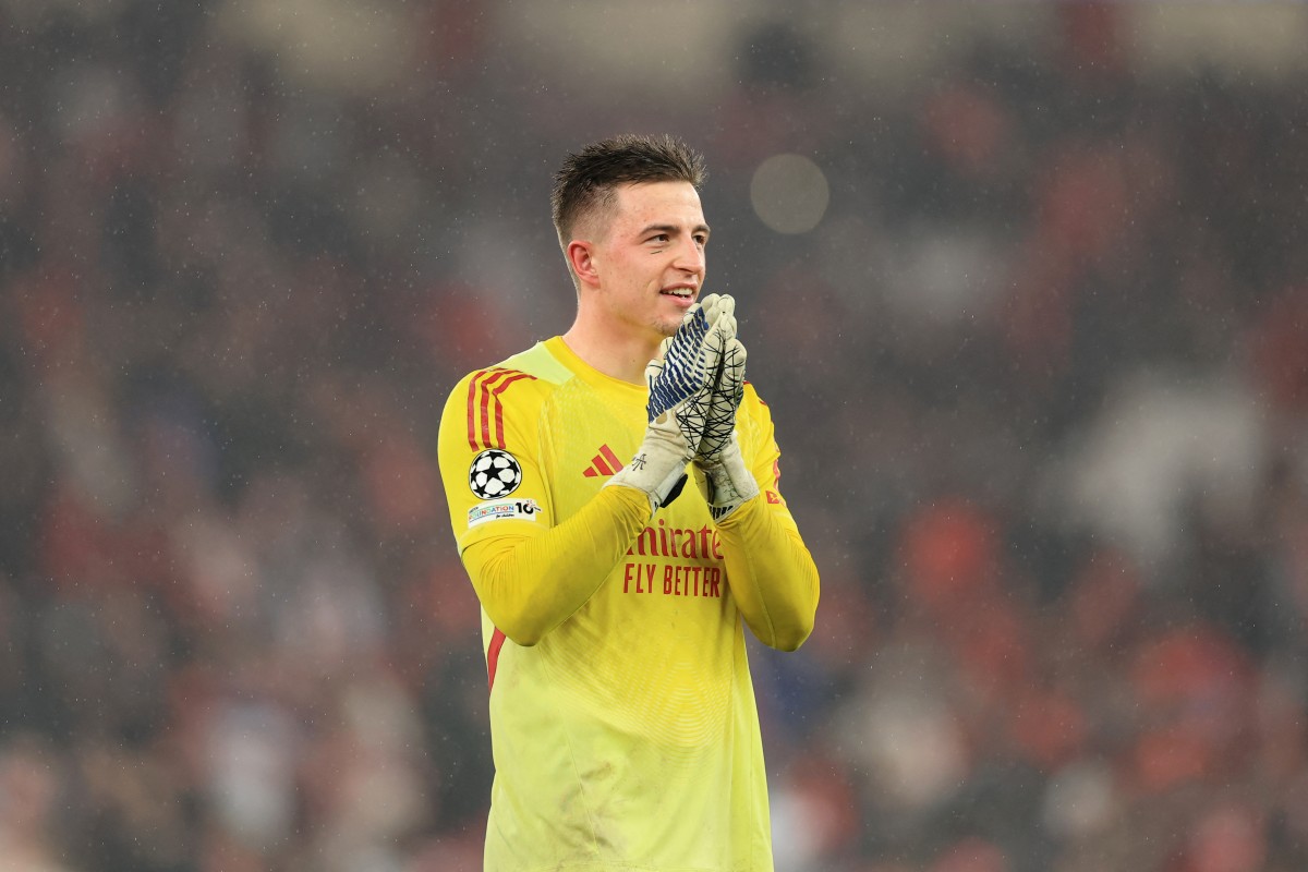 الحارس الأوكراني أناتولي تروبين. (أ ف ب) 