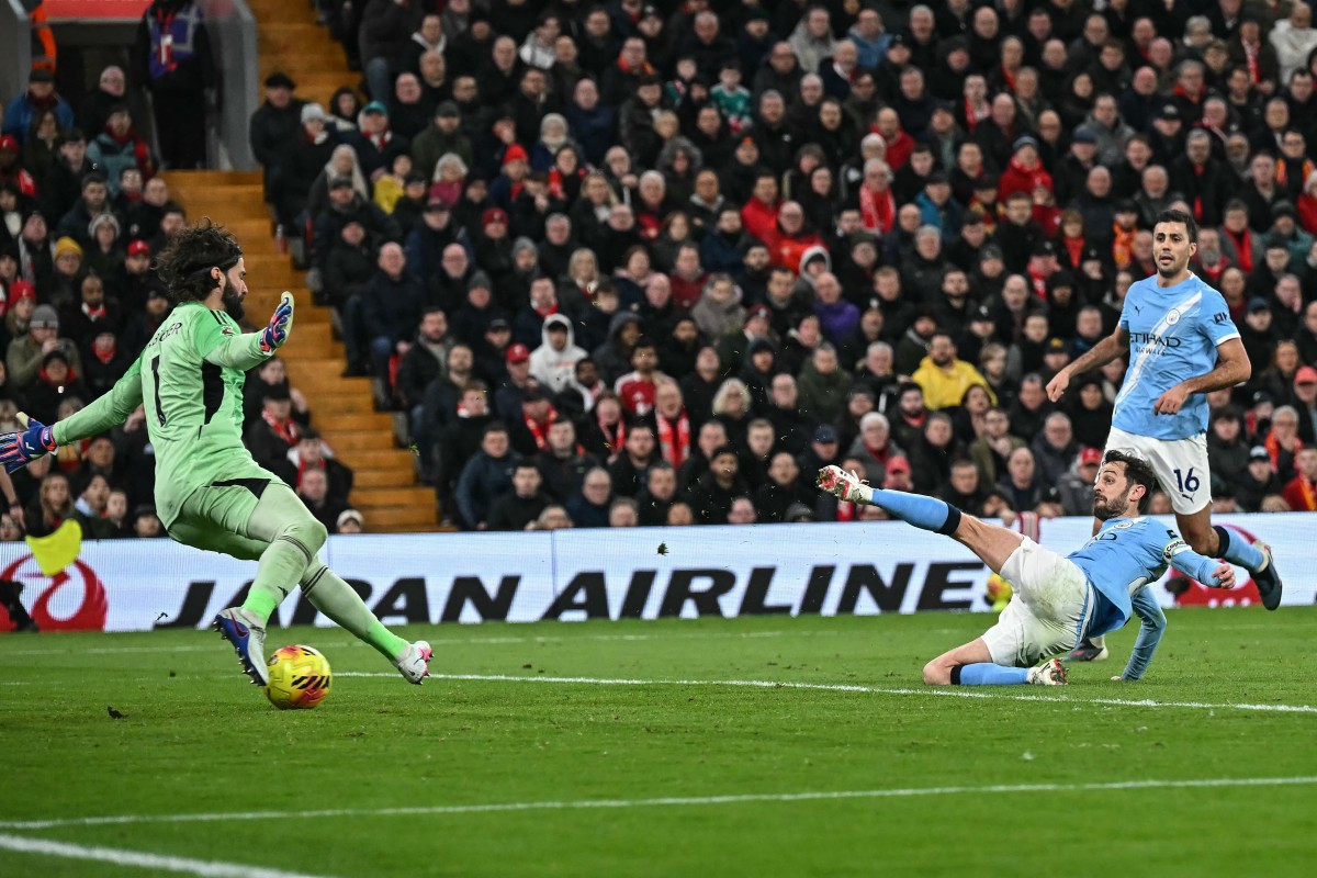 من مباراة ليفربول وسيتي. (وكالات)