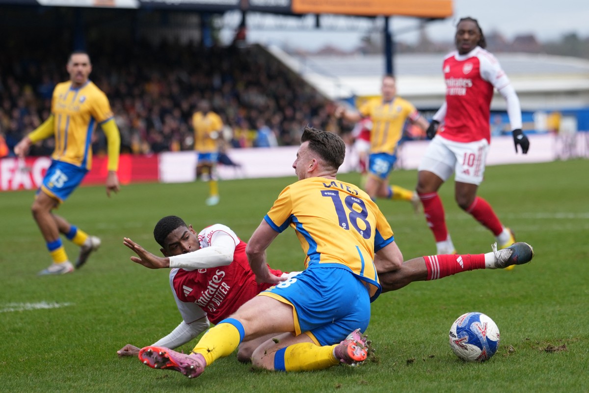 من مباراة أرسنال. (أ ف ب)