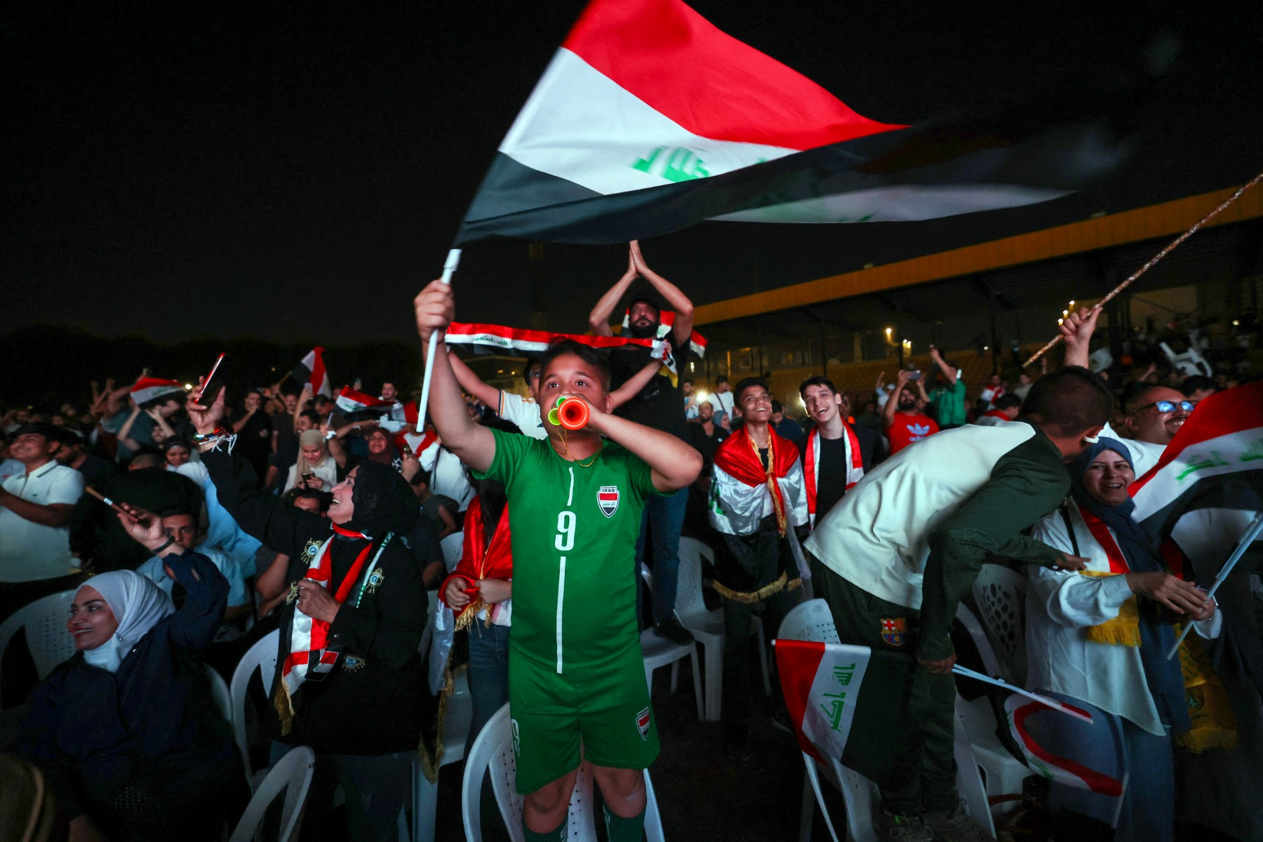 من تجمع جمهور العراق في بغداد. (أ ف ب)