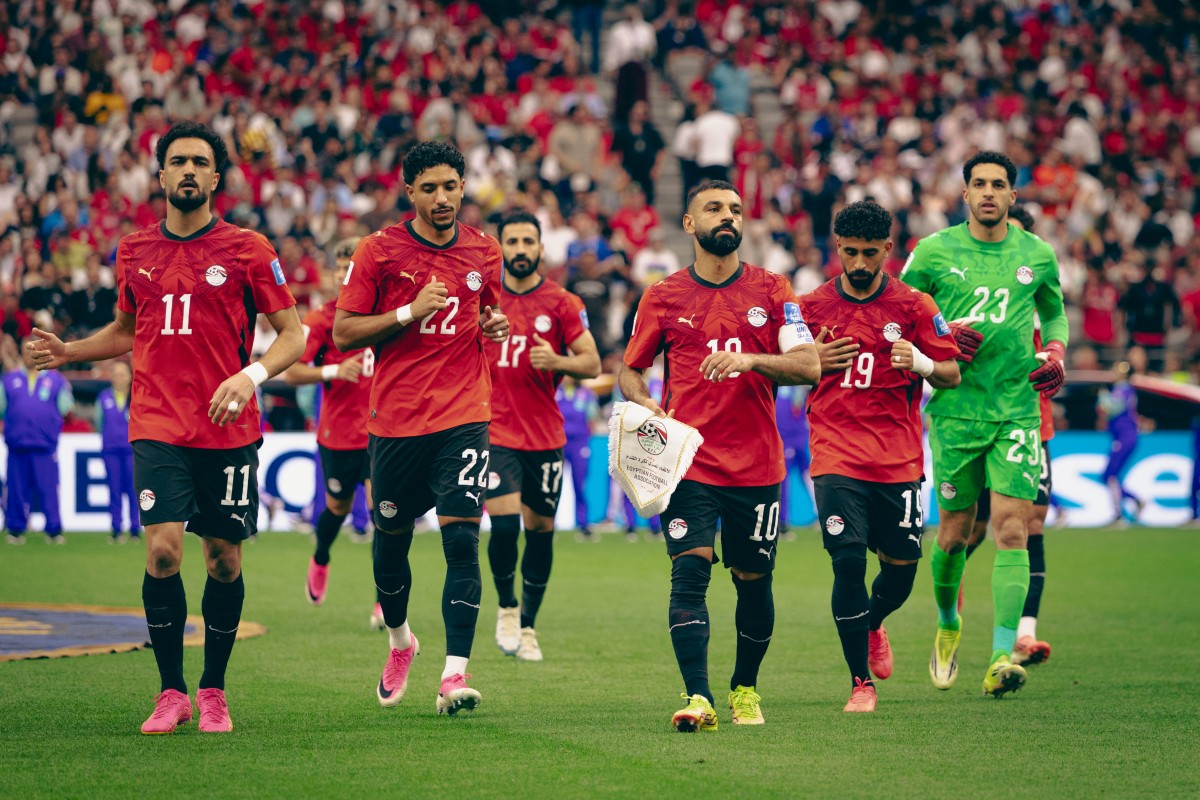 لاعبو مصر. (أ ف ب) 