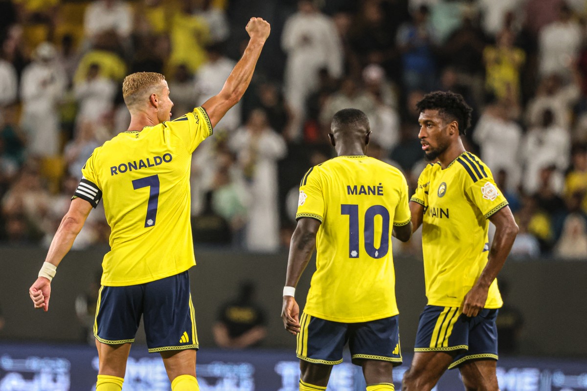 لاعبو النصر. (أ ف ب) 