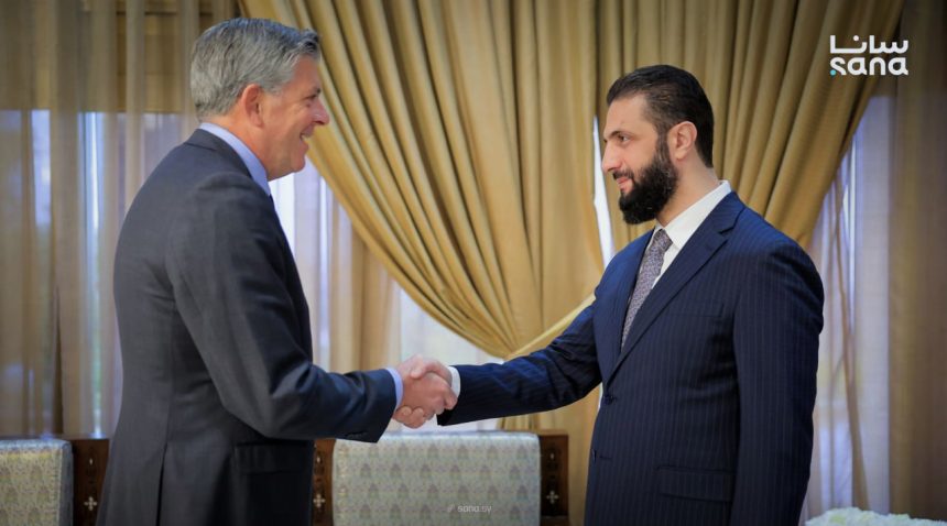 الشرع ولحود. (سانا)