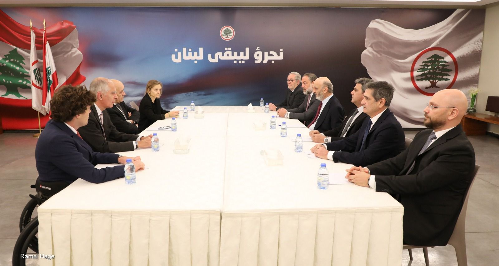 لقاء جعجع ولودريان. (القوات اللبنانية)