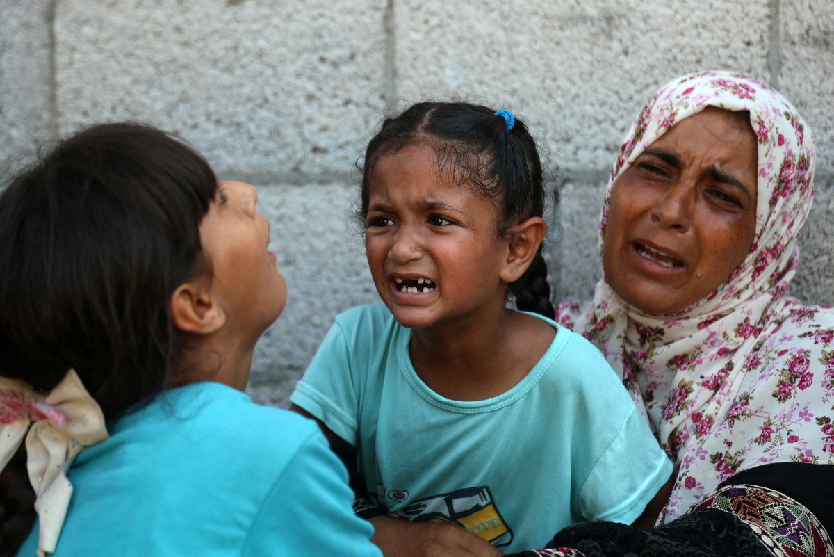 أطفال في غزة. (أ ف ب)