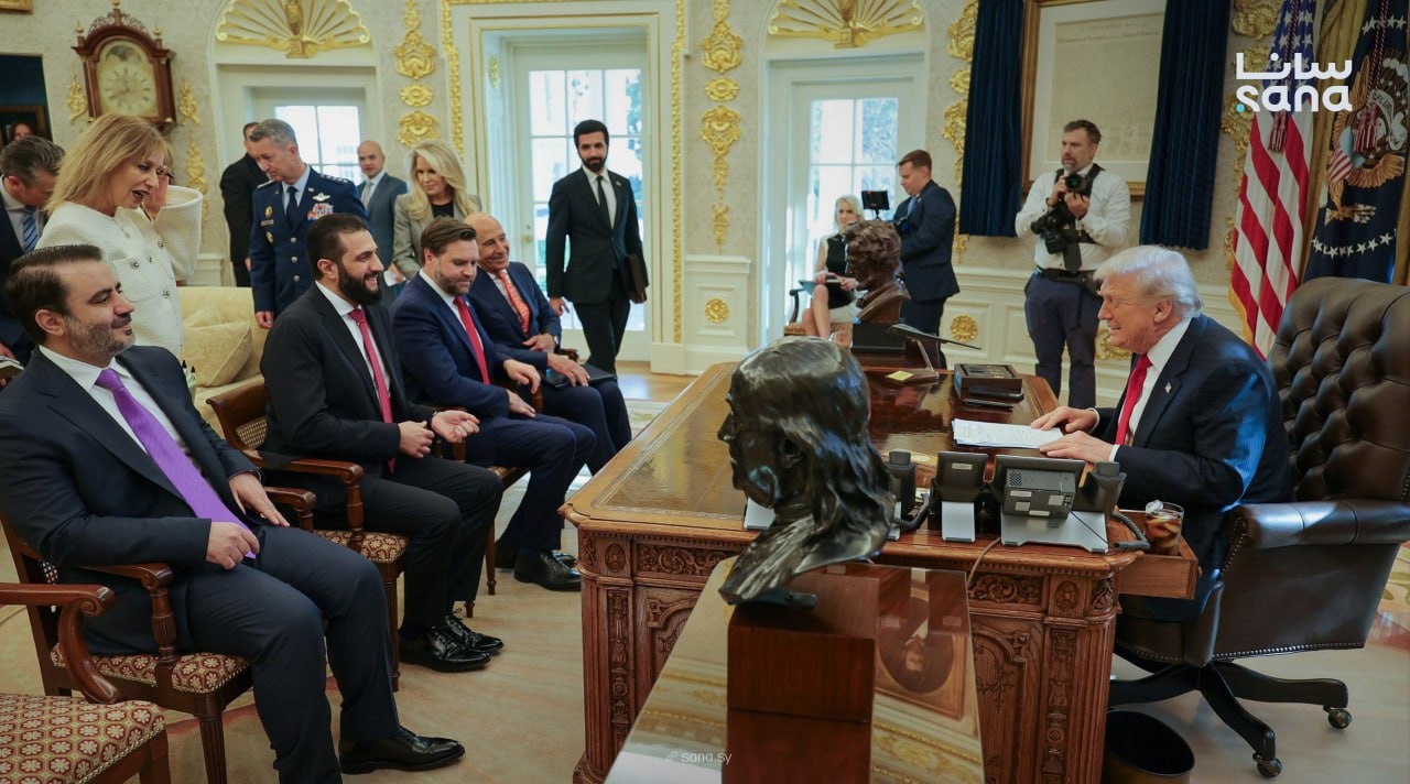 لقاء ترامب والشرع. (سانا)