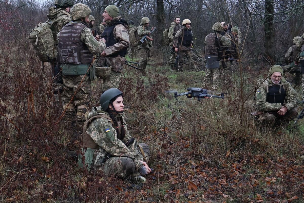 قوات أوكرانية في منطقة زابوريزهيا. (أ ف ب)