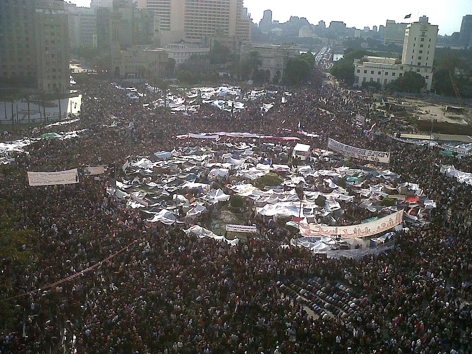 تظاهرات بميدان التحرير خلال ثورة 25 كانون الثاني/يناير 2011. (أرشيفية)