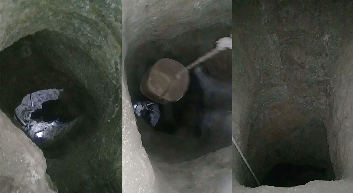 صور لعملية تنقيب بمنطقة البر الشرقي بمحافظة الأقصر (النهار)