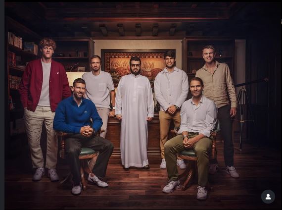 تركي آل الشيخ وأساطير كرة المضرب (اكس)