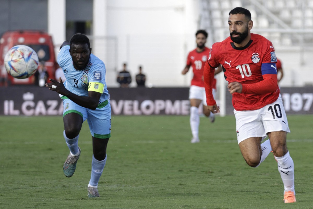 محمد صلاح خلال المباراة (أ ف ب)