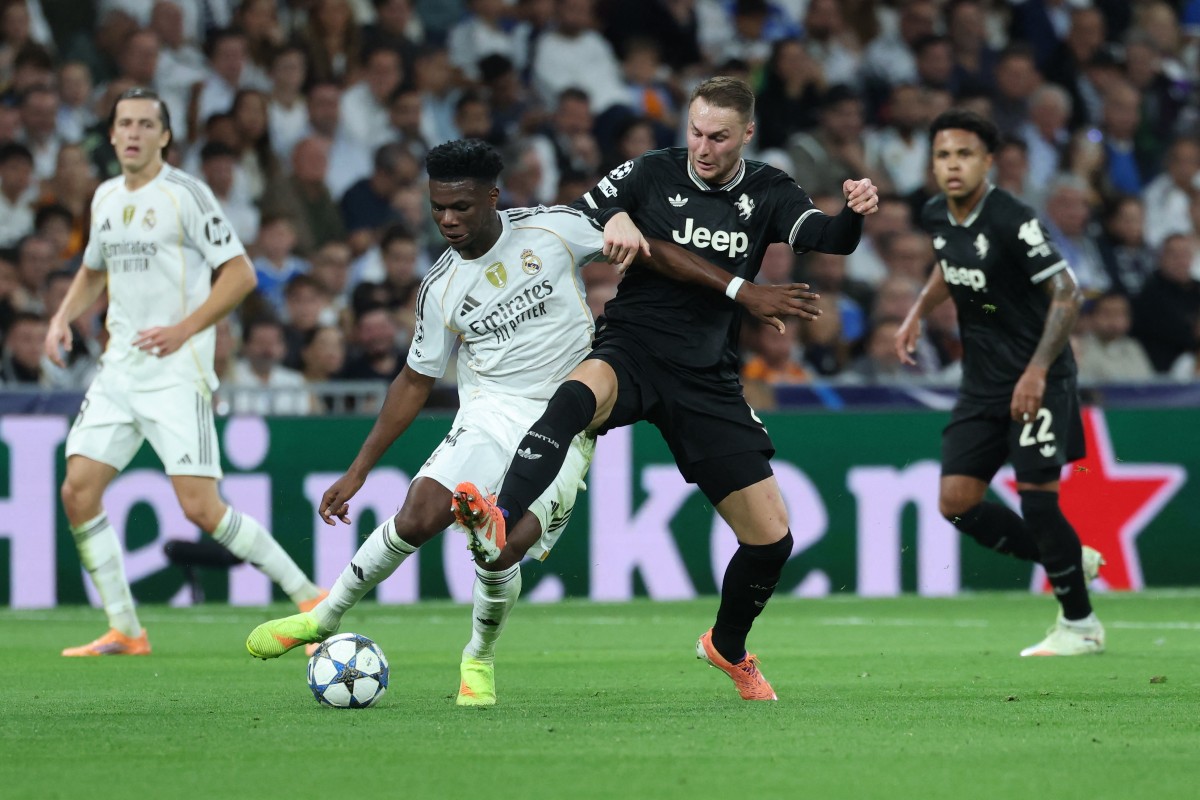 جانب من مباراة ريال مدريد وجوفنتوس (أ ف ب)