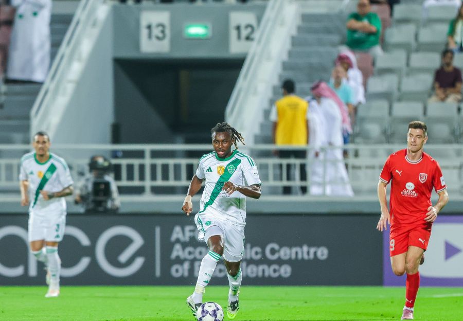 جانب من مباراة الأهلي والدحيل (إكس)