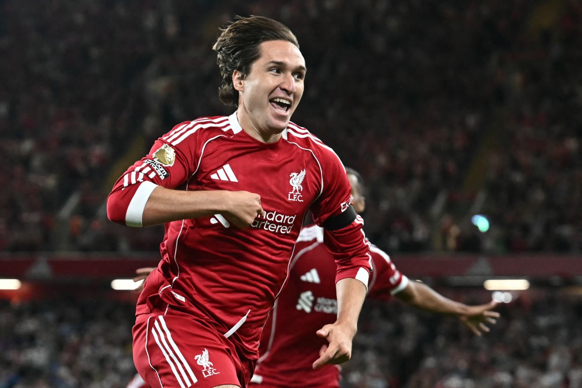 احتفل كييزا في الهدف الثالث (أ ف ب)