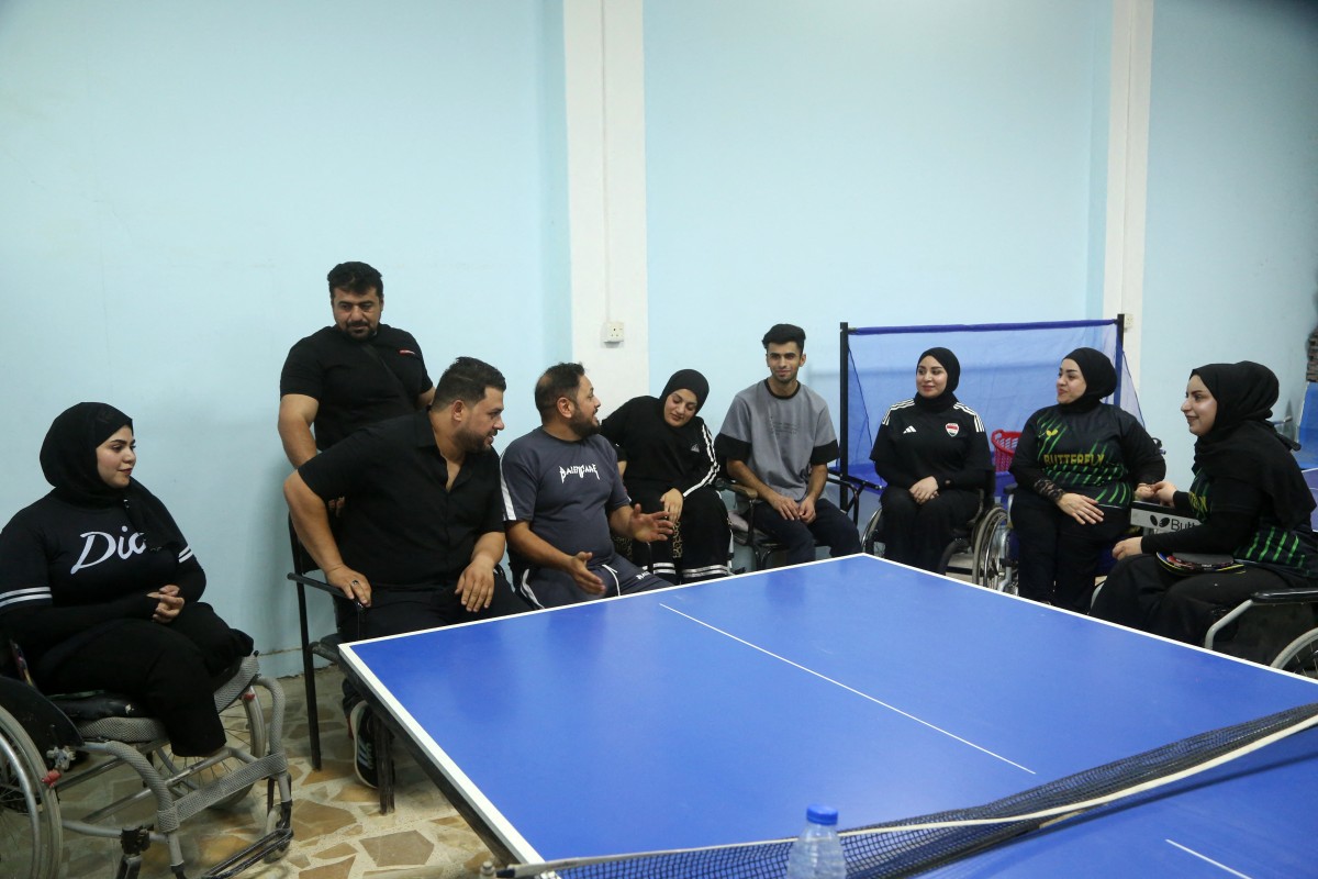 تمرين تنس الطاولة (أ ف ب)